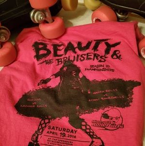 L Roller Derby t-shirt MNRG collector's edition